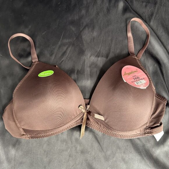 Angelina Chocolate Bra Adjustable Straps Convertible Removable Straps Wireless - Picture 2 of 12